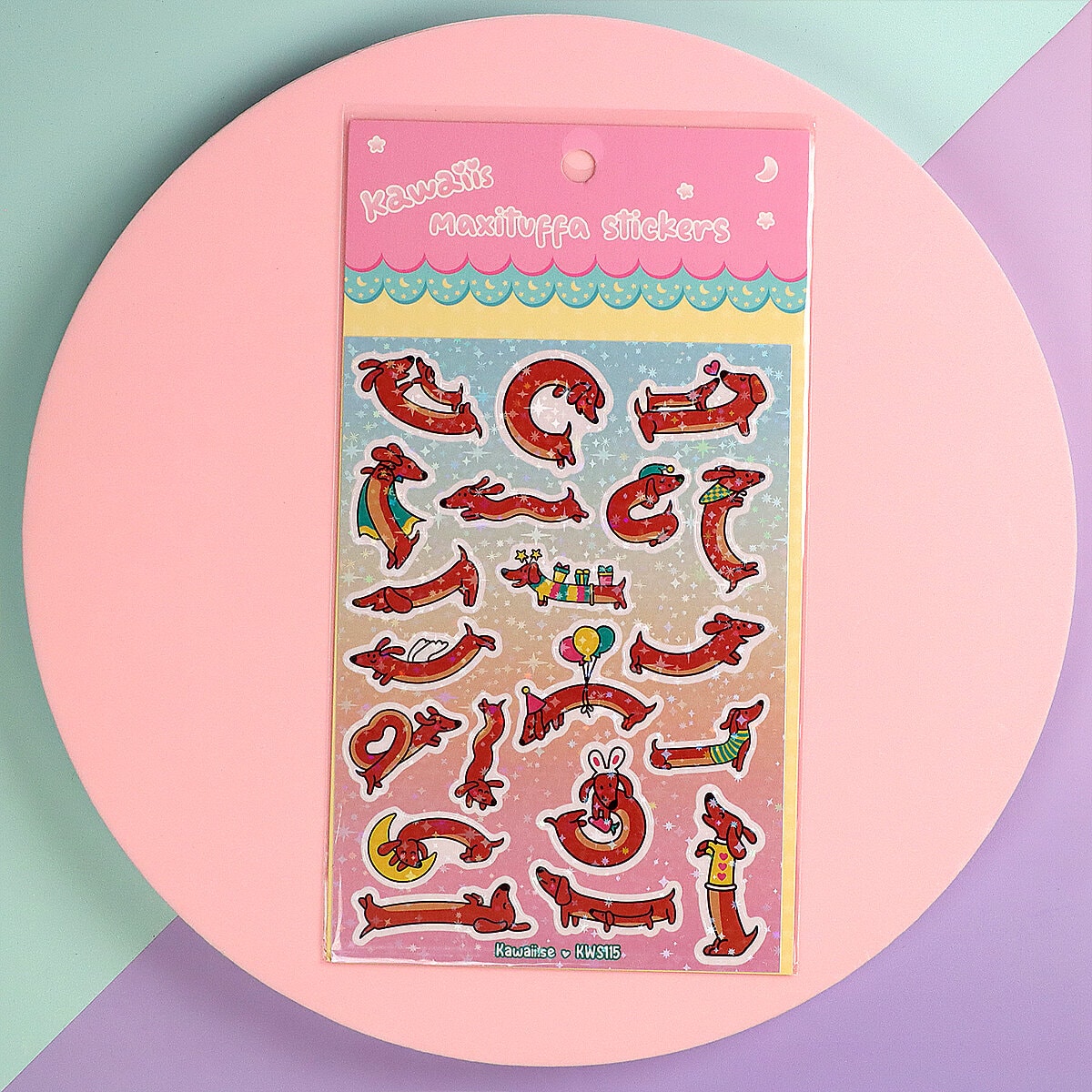 Stickersark A6 - Sausage dogs