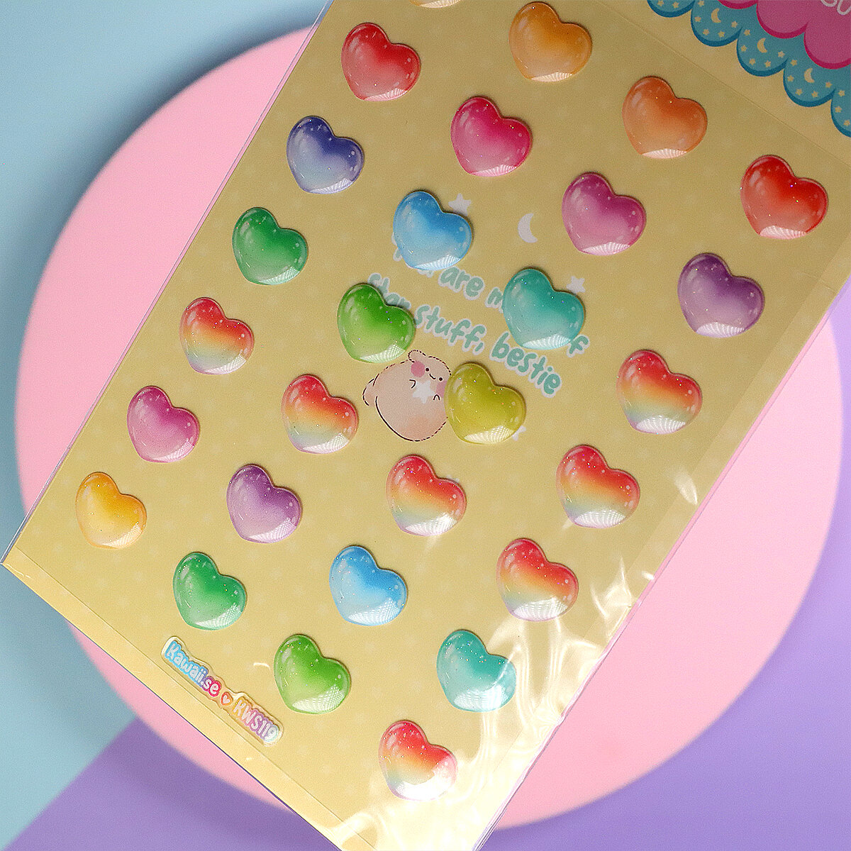 Epoxystickers - Chubby hearts