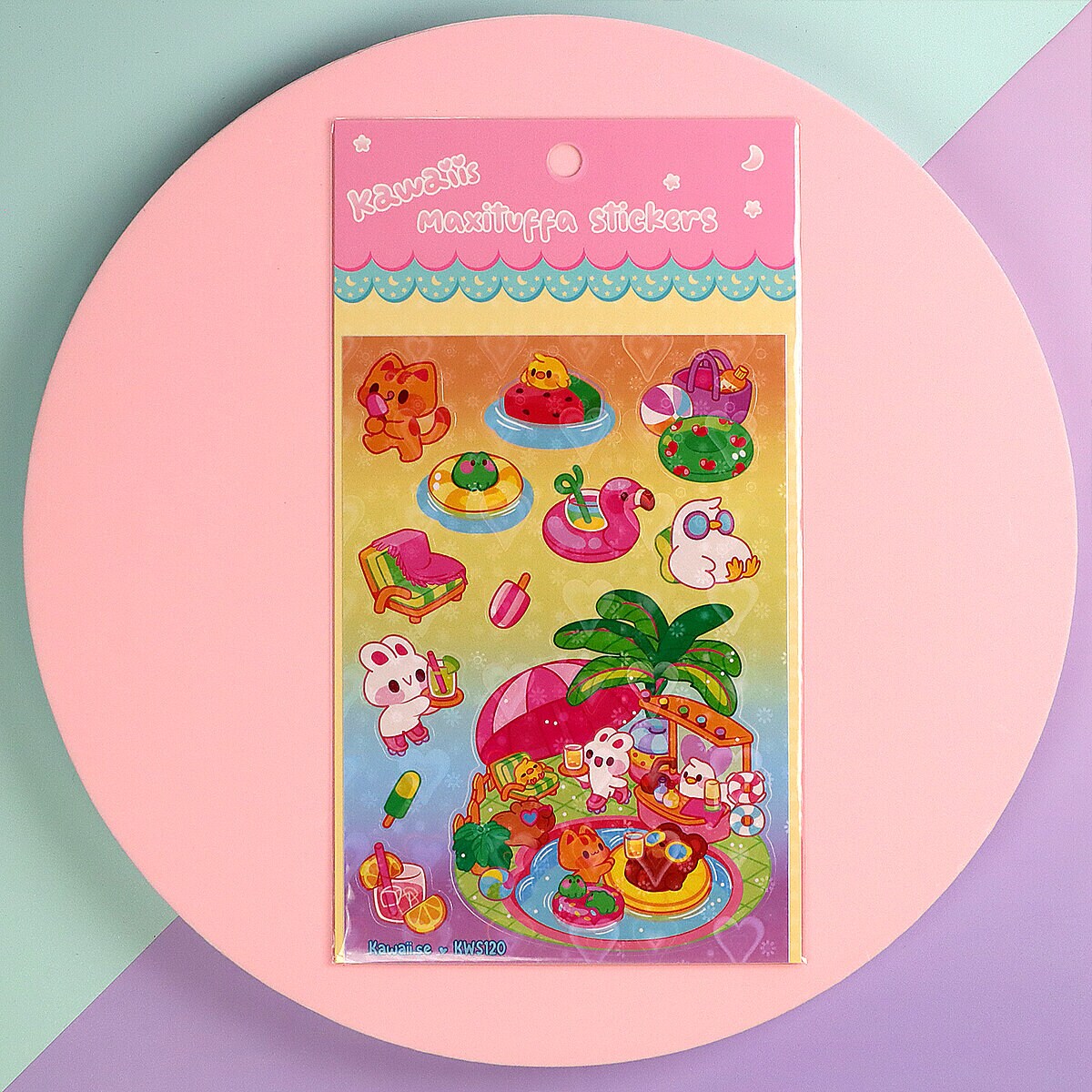 Stickersark A6 - Pool party