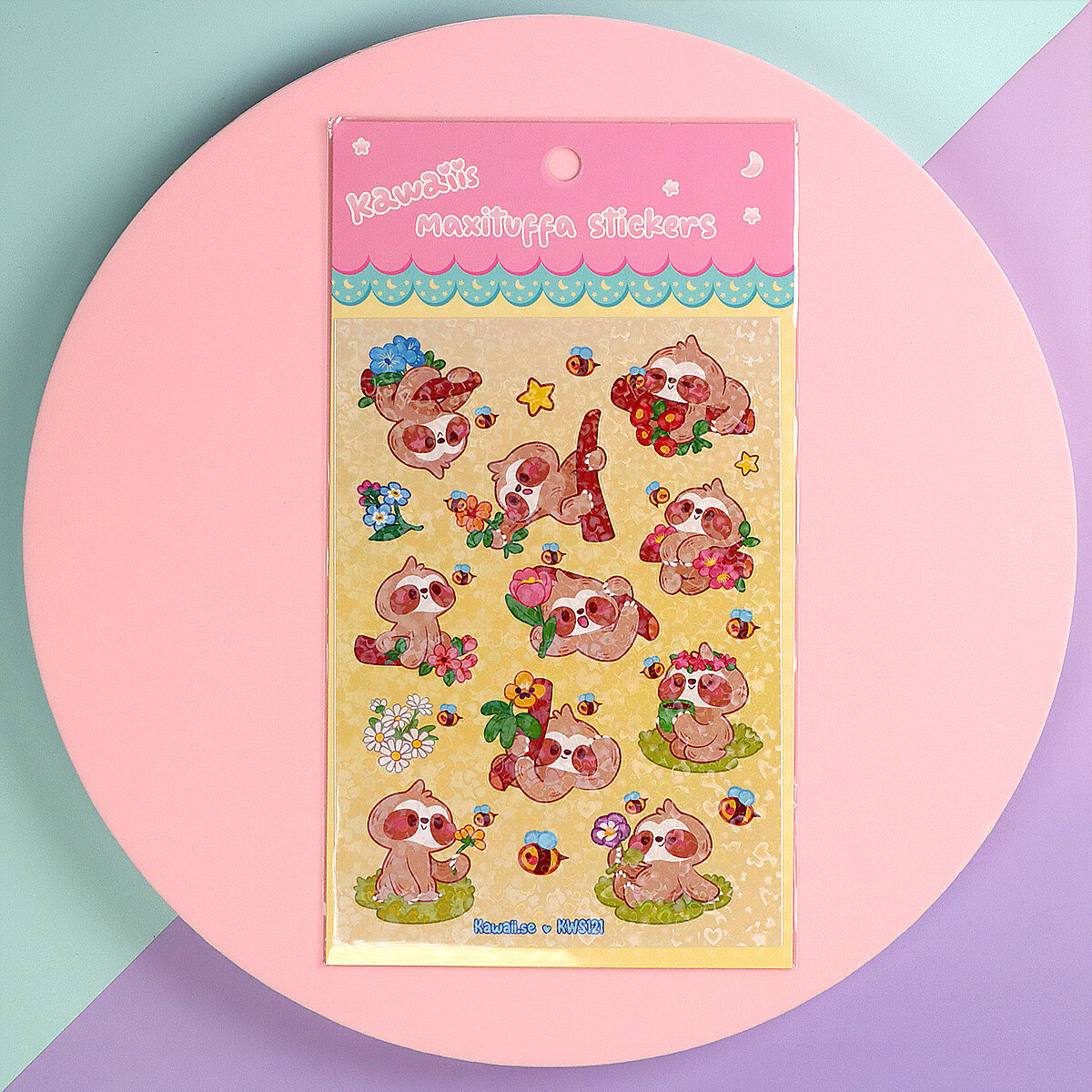 Stickersark A6 - Sloth n bees