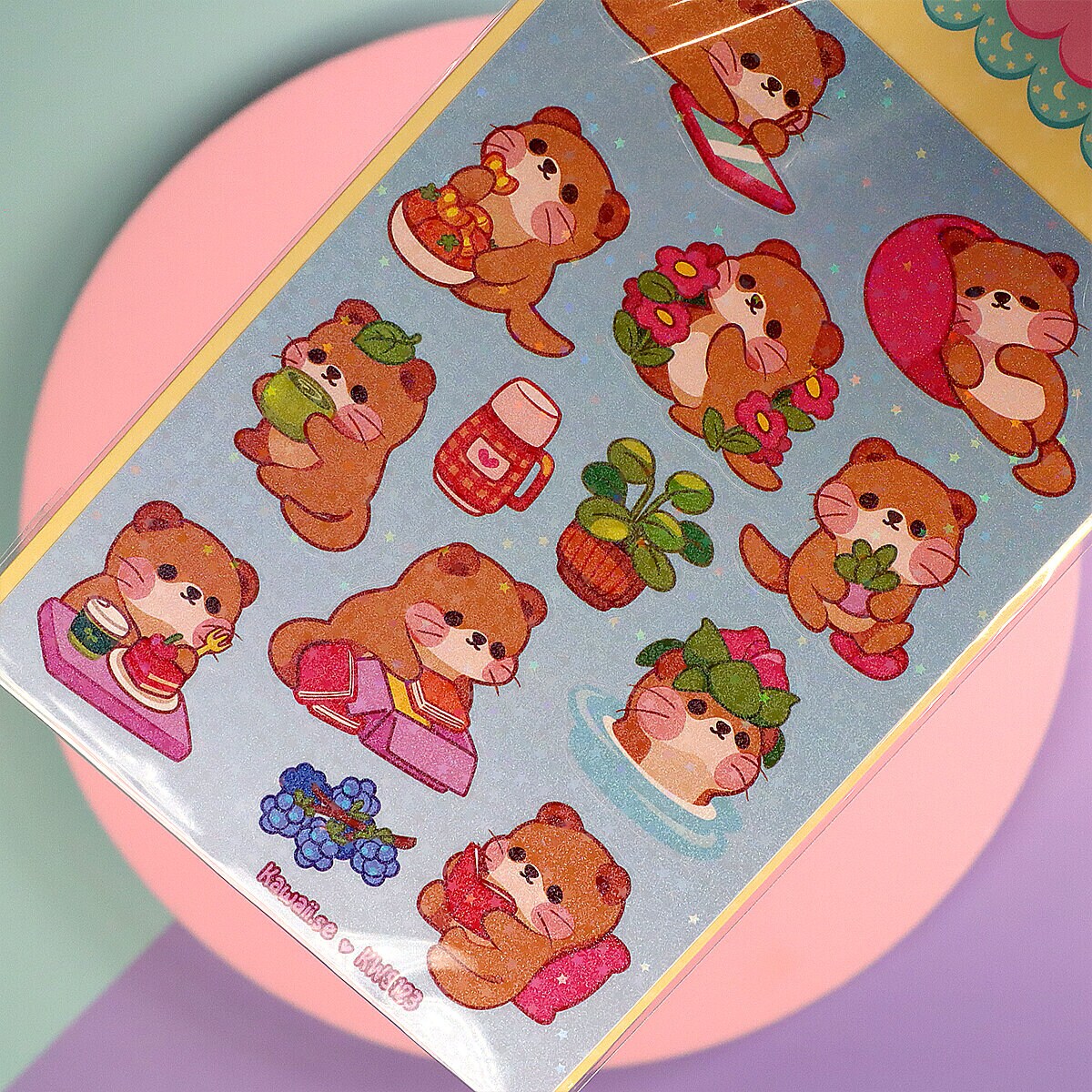 Stickersark A6 - Otter beeing otter