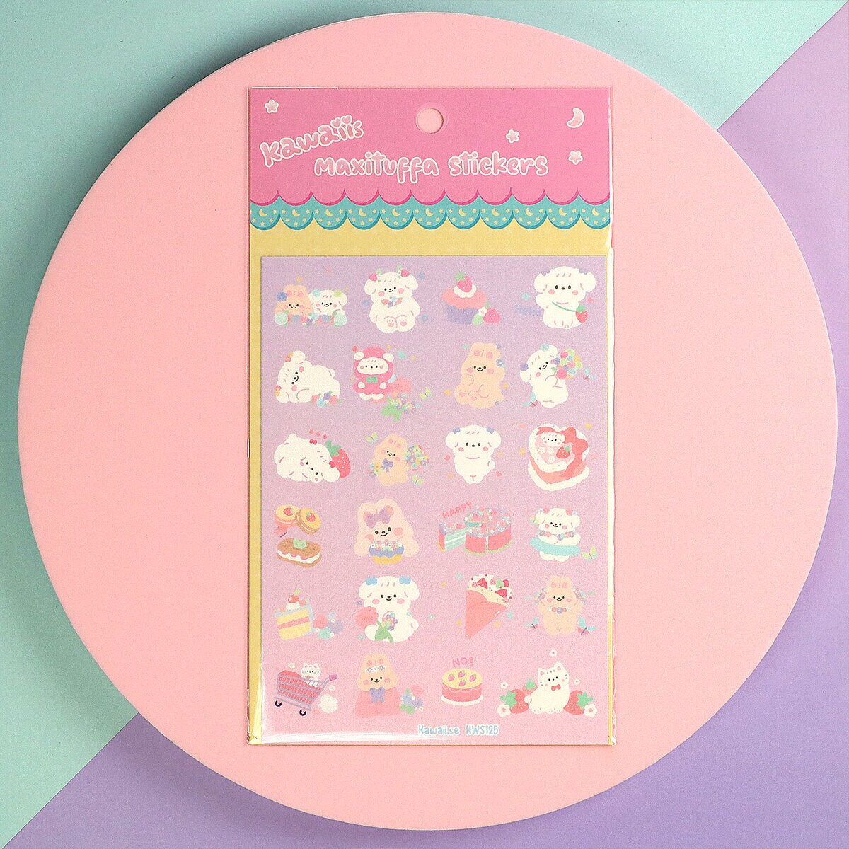 Stickersark A6 - Fluffy pastel friends