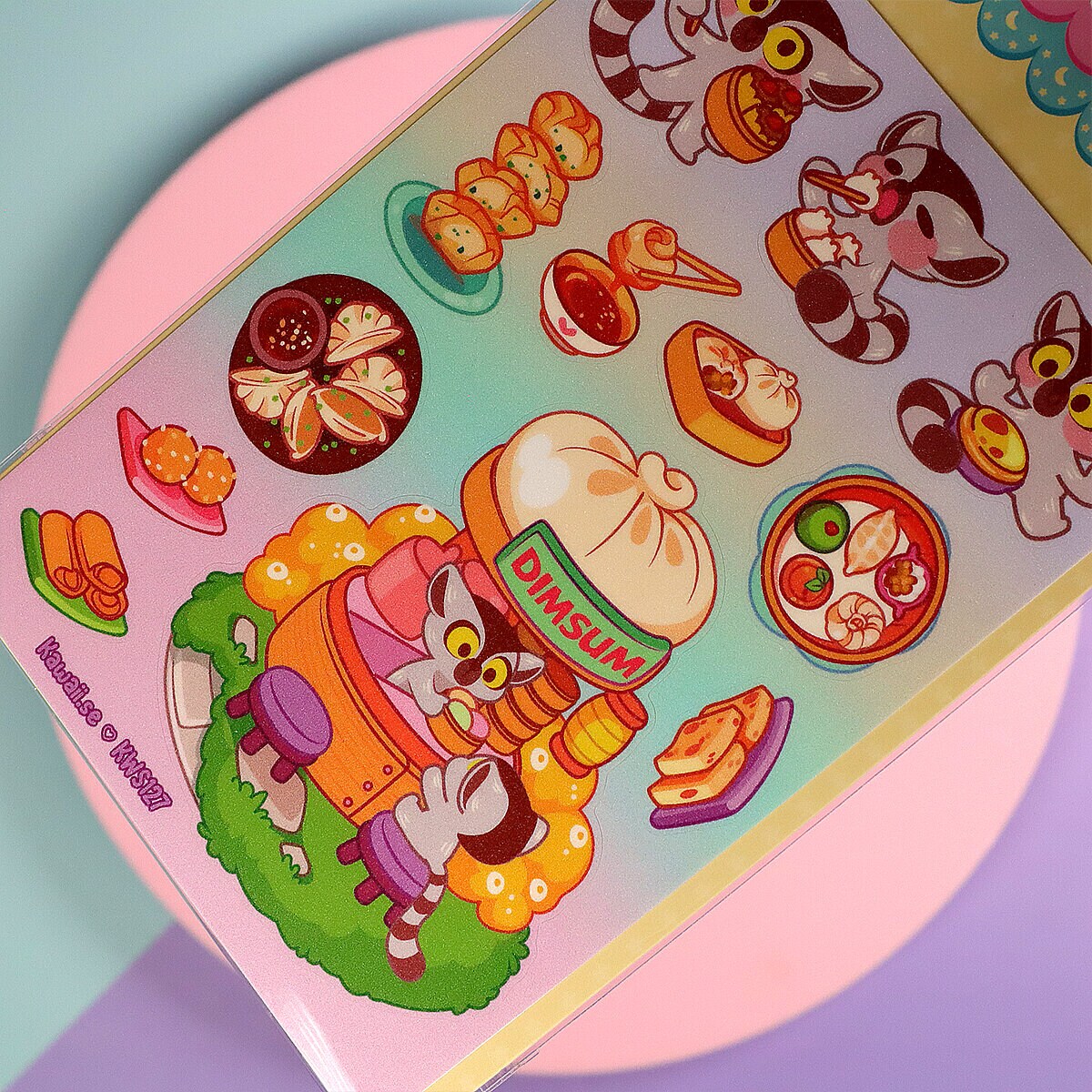 Stickersark A6 - Dimsum stand