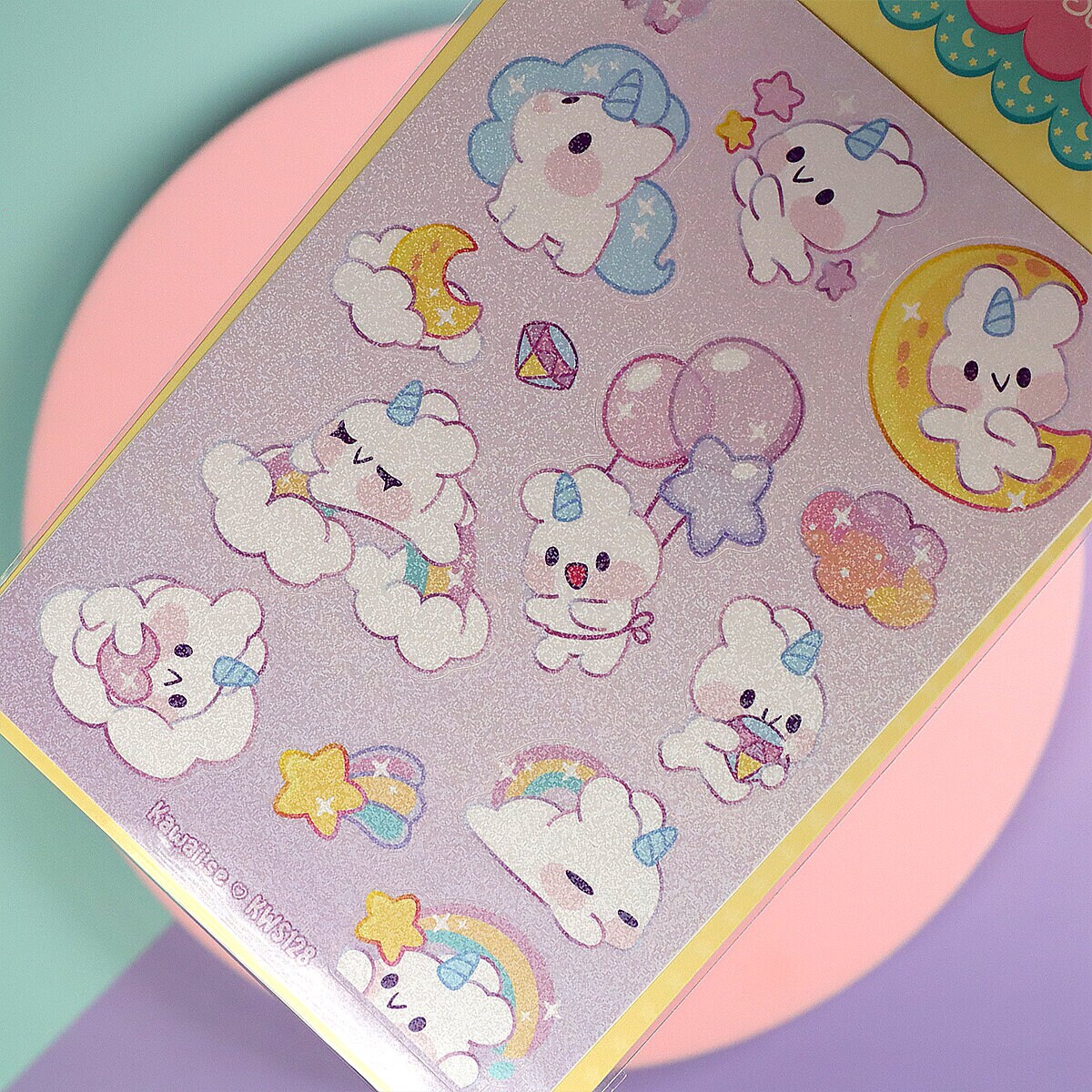 Stickersark A6 - Unibunny