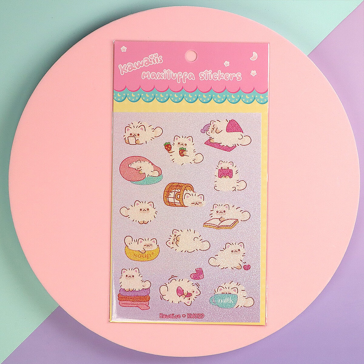 Stickersark A6 - Fluffy kitten