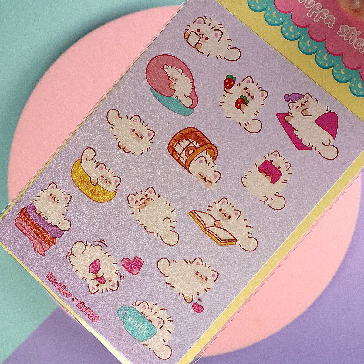 Stickersark A6 - Fluffy kitten