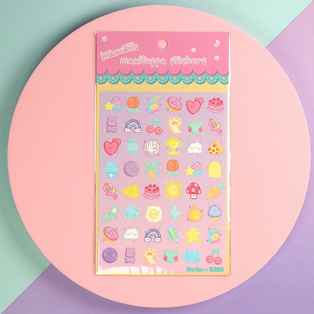 Stickersark A6 - Tiny pastel icons