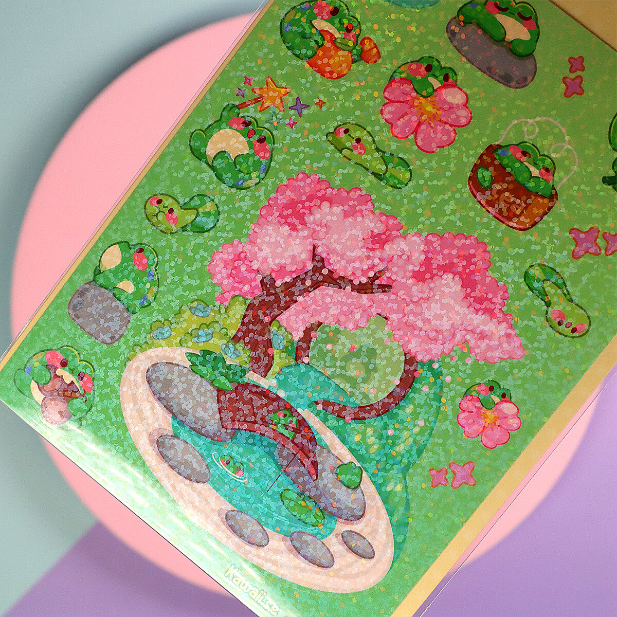 Stickersark A6 - Frog & tad poles