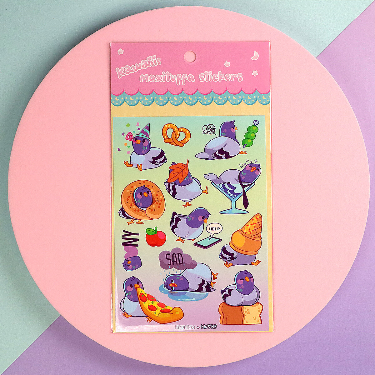 Stickersark A6 - Party birdy