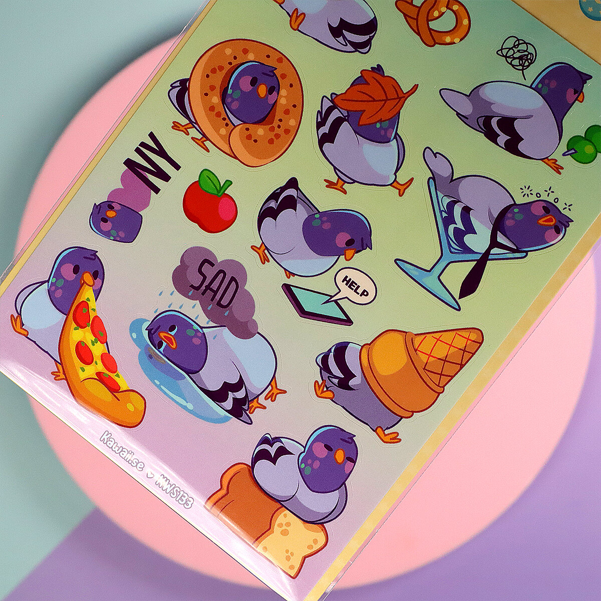 Stickersark A6 - Party birdy