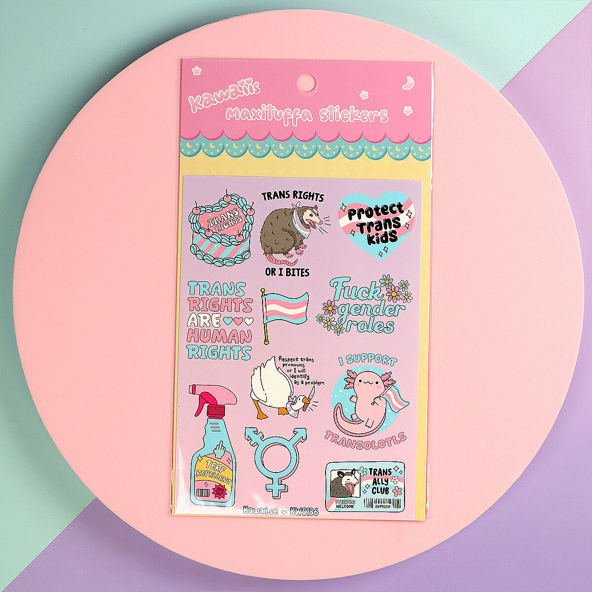 Stickersark A6 - Trans rights