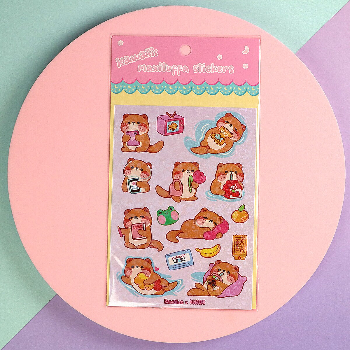 Stickersark A6 - Snacky otter