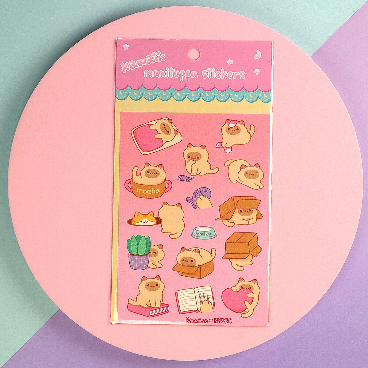 Stickersark A6 - Cat going things