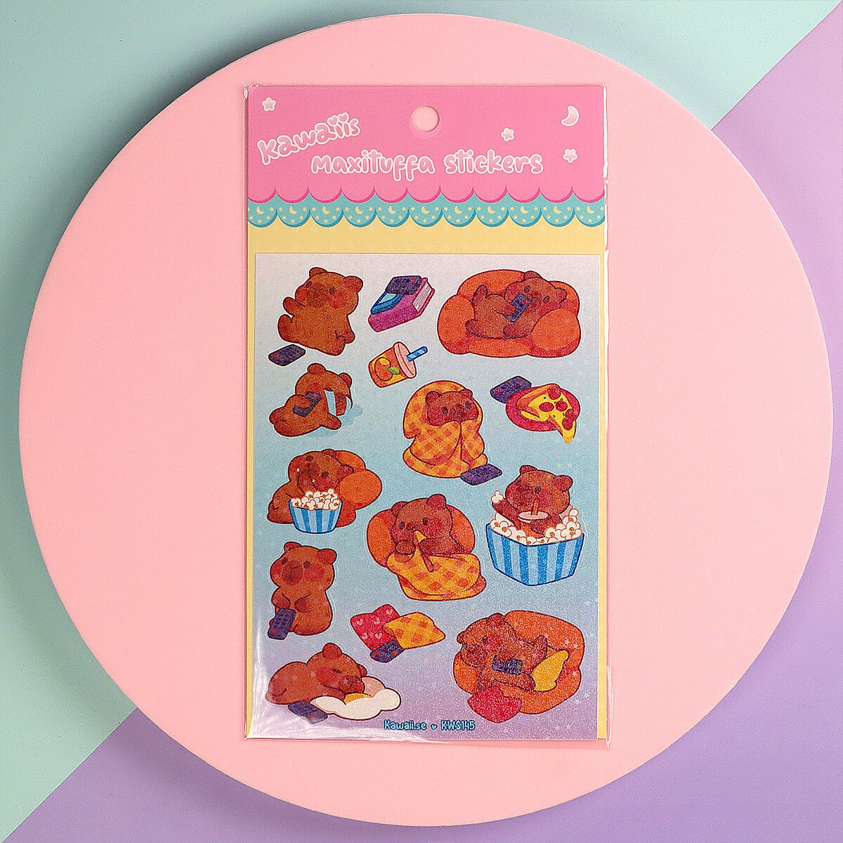 Stickersark A6 - Capybara doing stuff