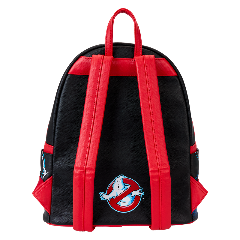 Loungefly Mini Backpack, Ghostbusters Stay Puft chasing Ecto-1