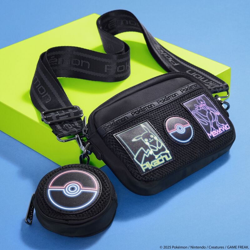 Loungefly Pikachu & Mewtwo Sling Crossbody Bag