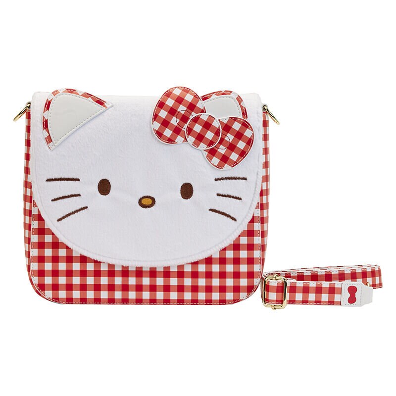 Loungefly crossbody bag, Hello Kitty Gingham Cosplay