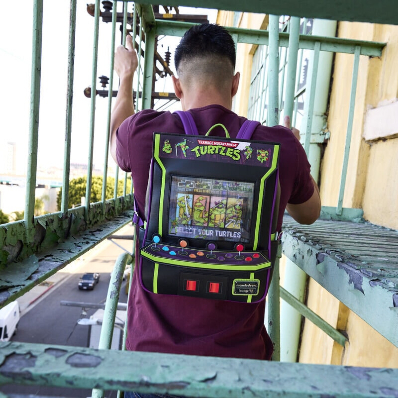 Loungefly Mini Backpack, Turtles Arcade