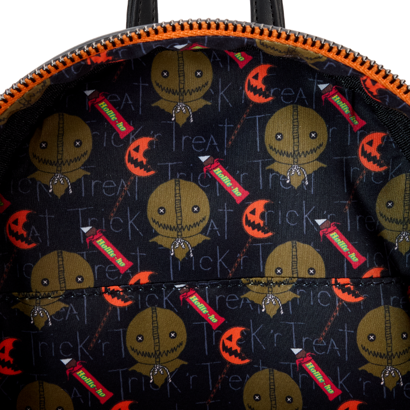 Loungefly Mini Backpack, Trick ´R Treat Flaming Pumpkin Head