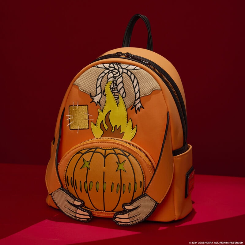 Loungefly Mini Backpack, Trick ´R Treat Flaming Pumpkin Head