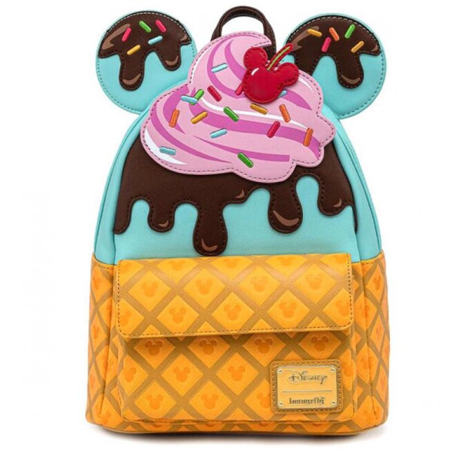 Loungefly Mickey & Minnie Ice Cream Candy Mini Backpack