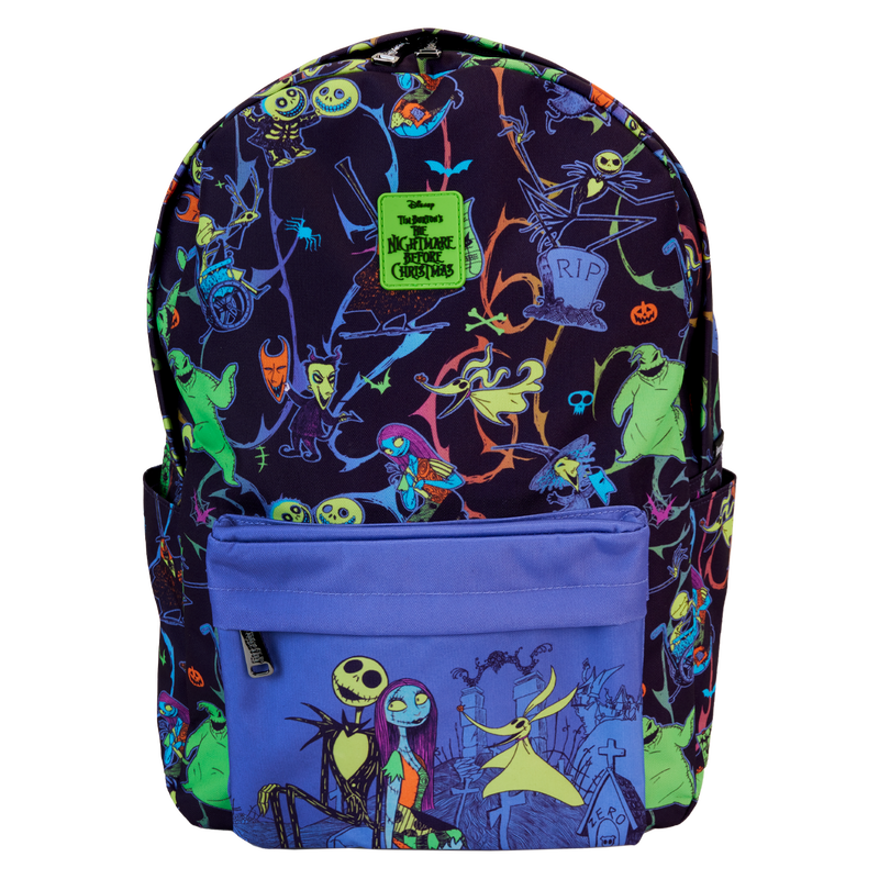 Loungefly Backpack, Nightmare Before Christmas Neon Glow