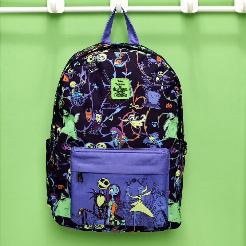 Loungefly Backpack, Nightmare Before Christmas Neon Glow
