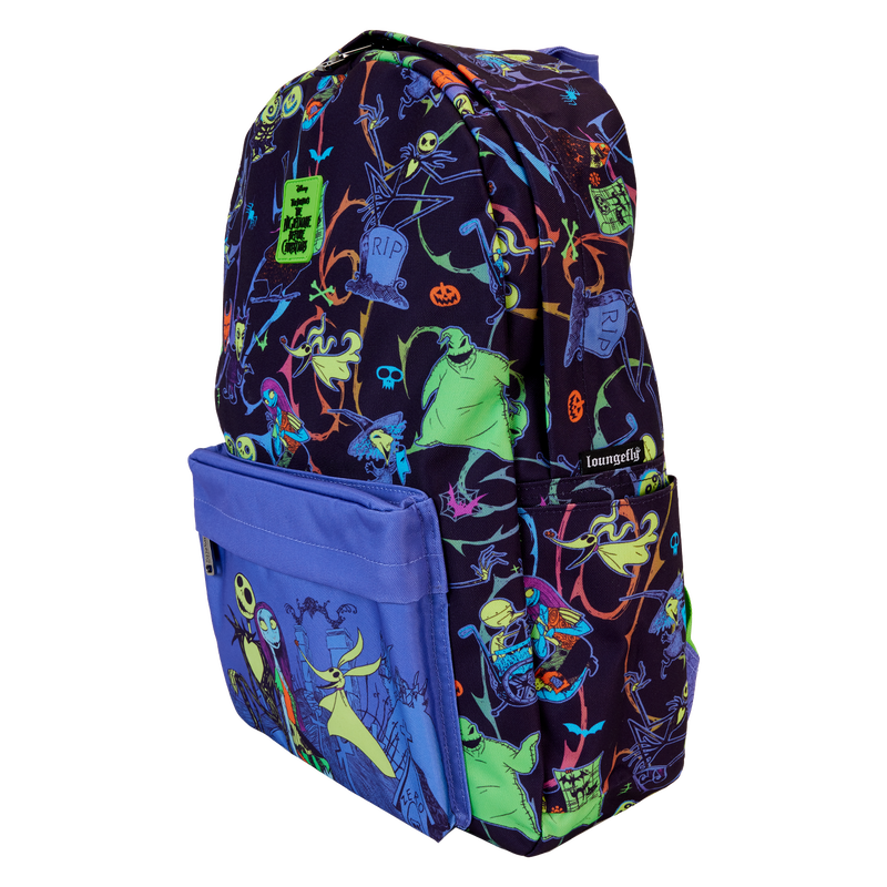 Loungefly Backpack, Nightmare Before Christmas Neon Glow