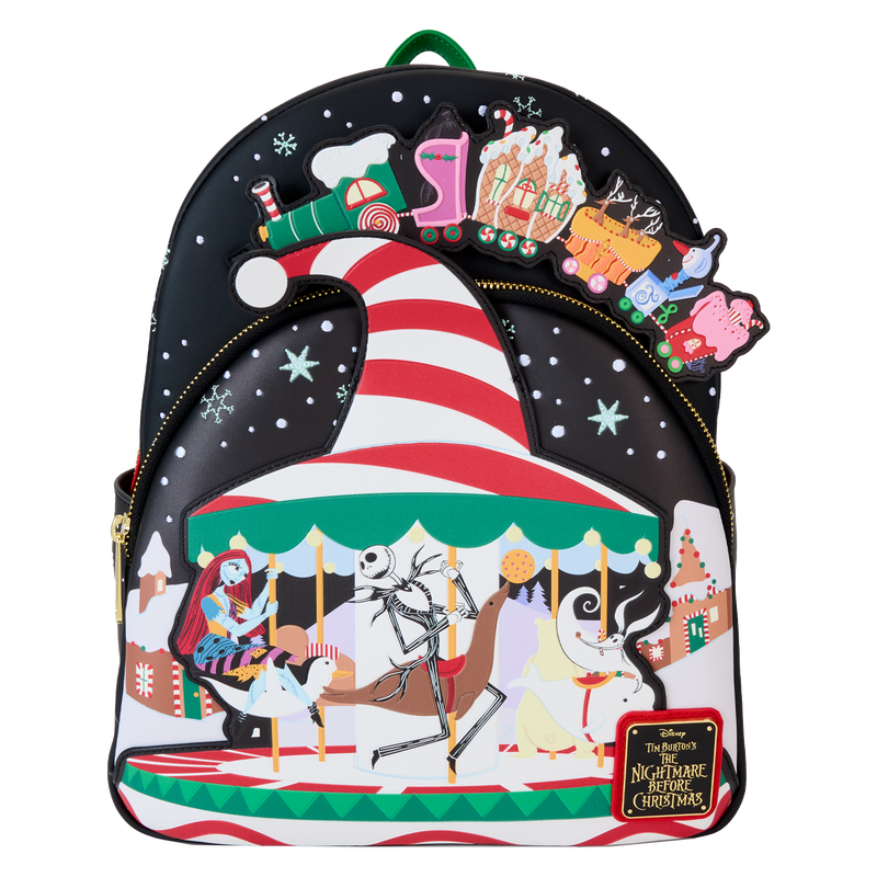 Loungefly Mini Backpack, Jack Skelington in Christmas Village