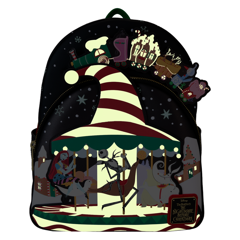Loungefly Mini Backpack, Jack Skelington in Christmas Village