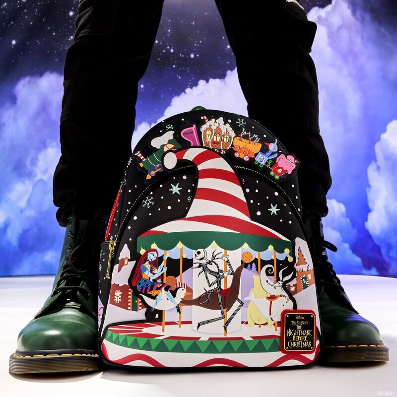 Loungefly Mini Backpack, Jack Skelington in Christmas Village