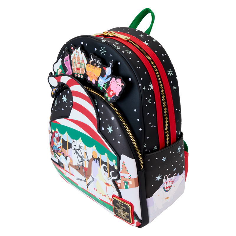 Loungefly Mini Backpack, Jack Skelington in Christmas Village