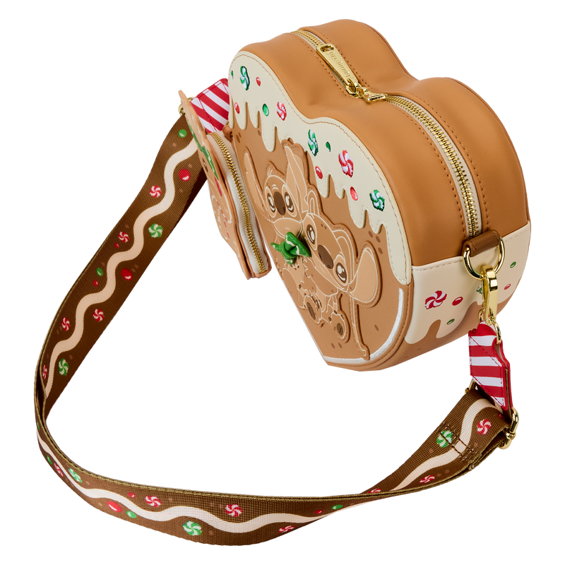 Loungefly Crossbody, Stitch & Angel Gingerbread heart