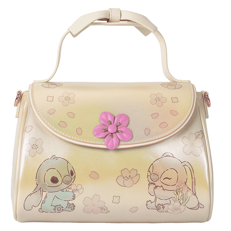 Loungefly Stitch & Angel Cherry Blossom Crossbody Bag