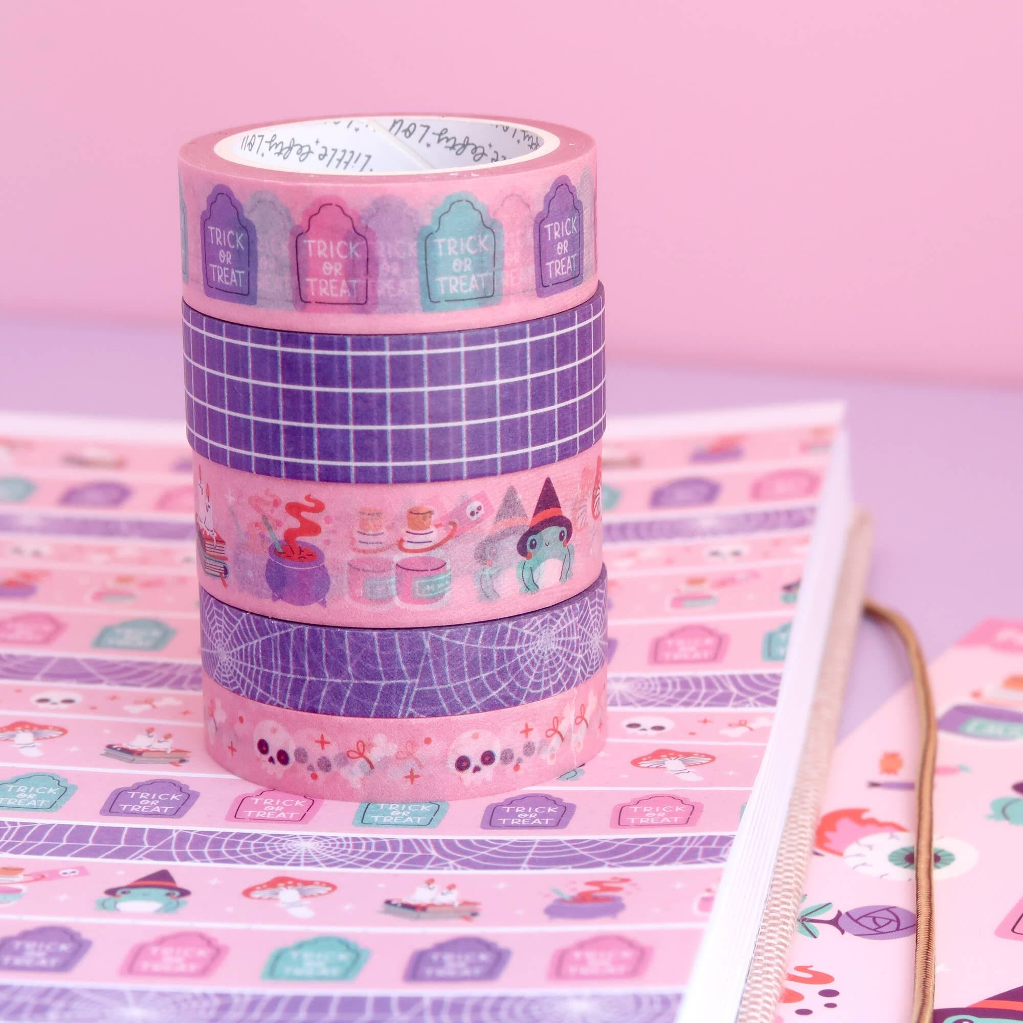 Purple Grid Washi Tape