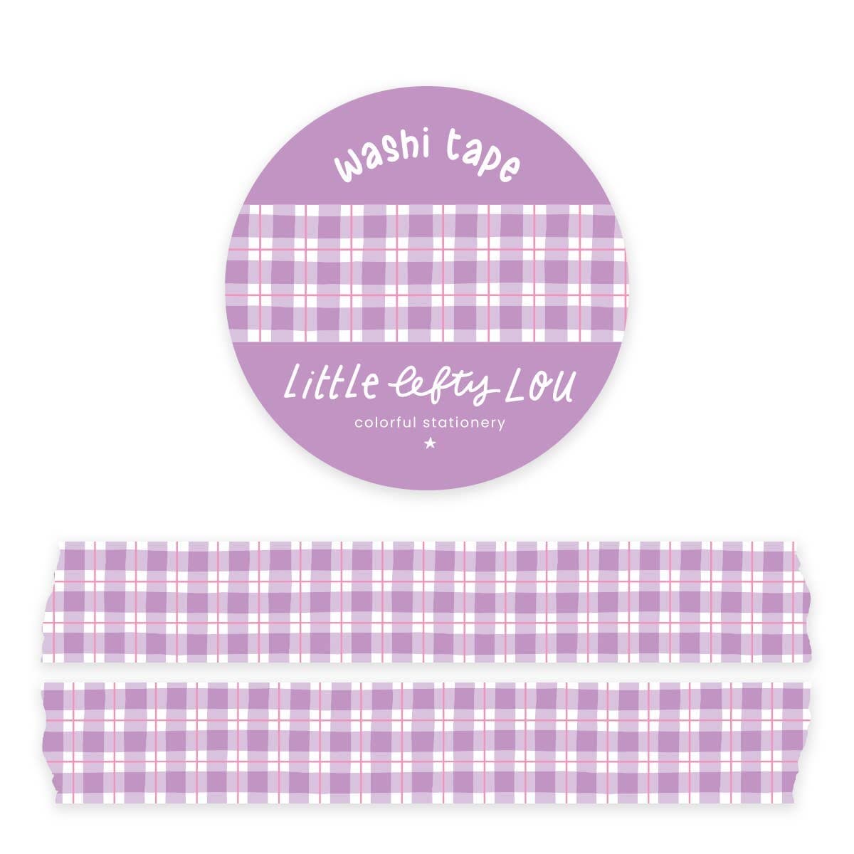 Lilac Gingham Washi Tape