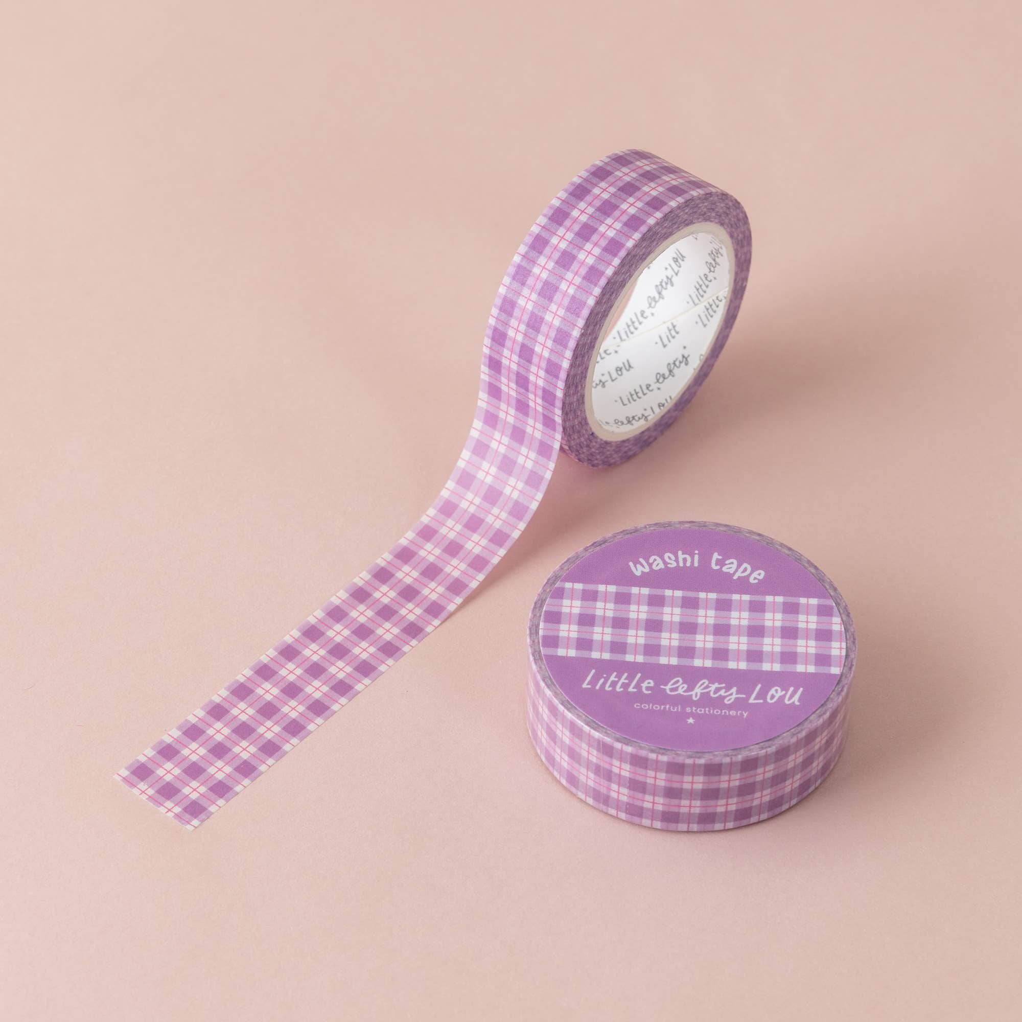 Lilac Gingham Washi Tape
