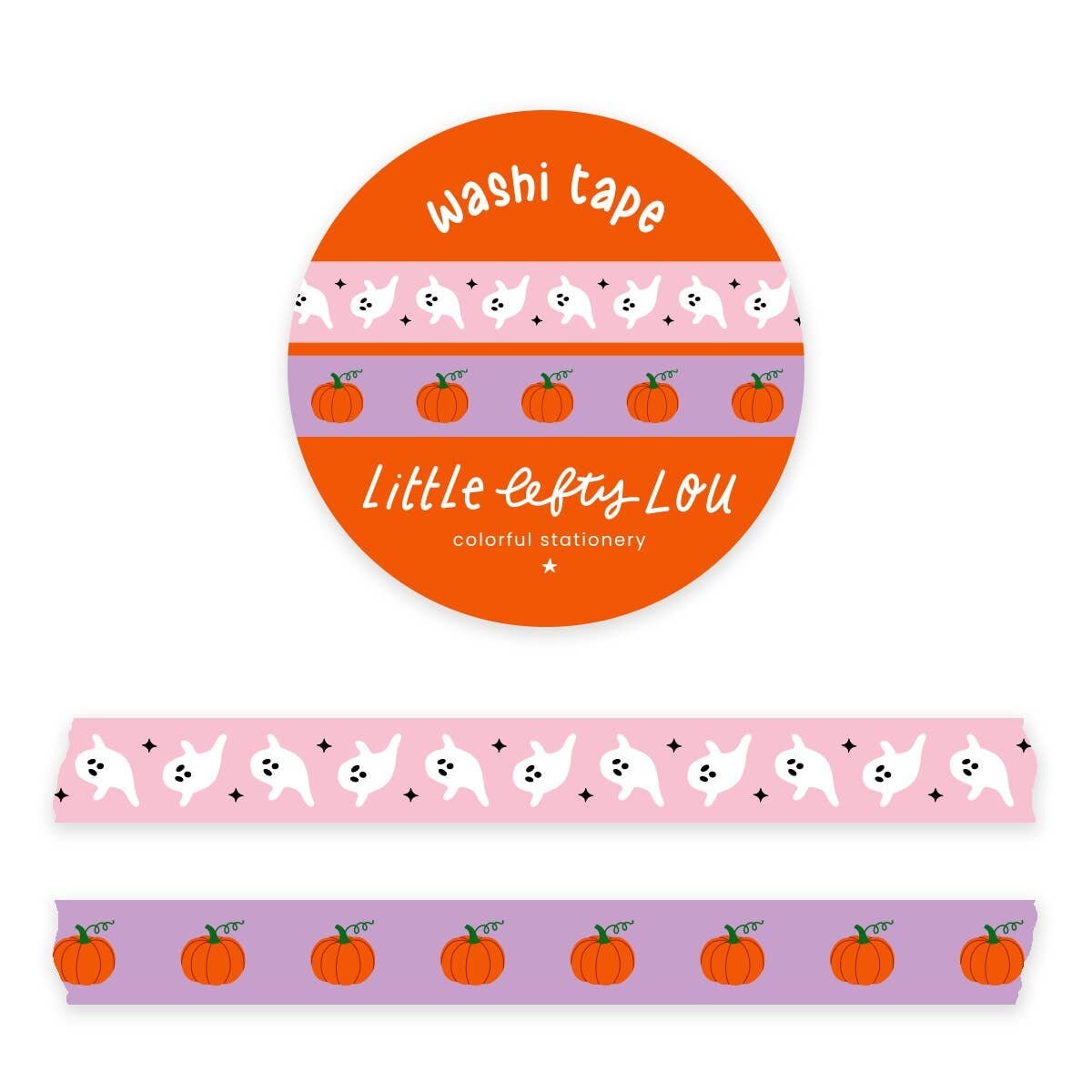 Ghost And Pumpkins - 2 Slim Washi Tapes