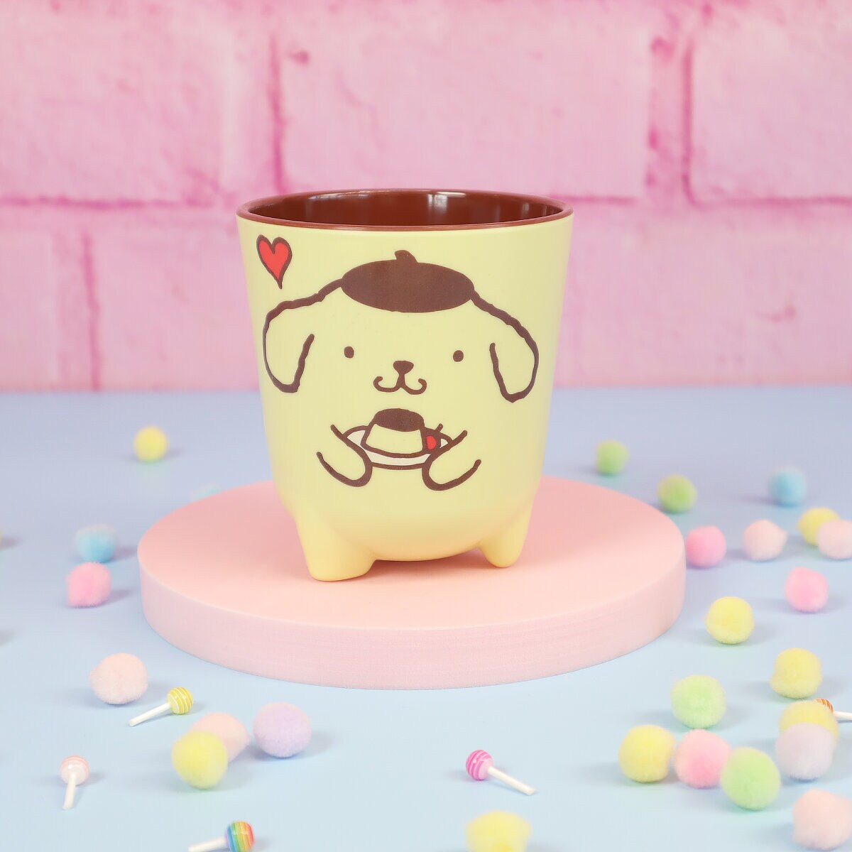 Melaminmugg med ben - Pompom Purin