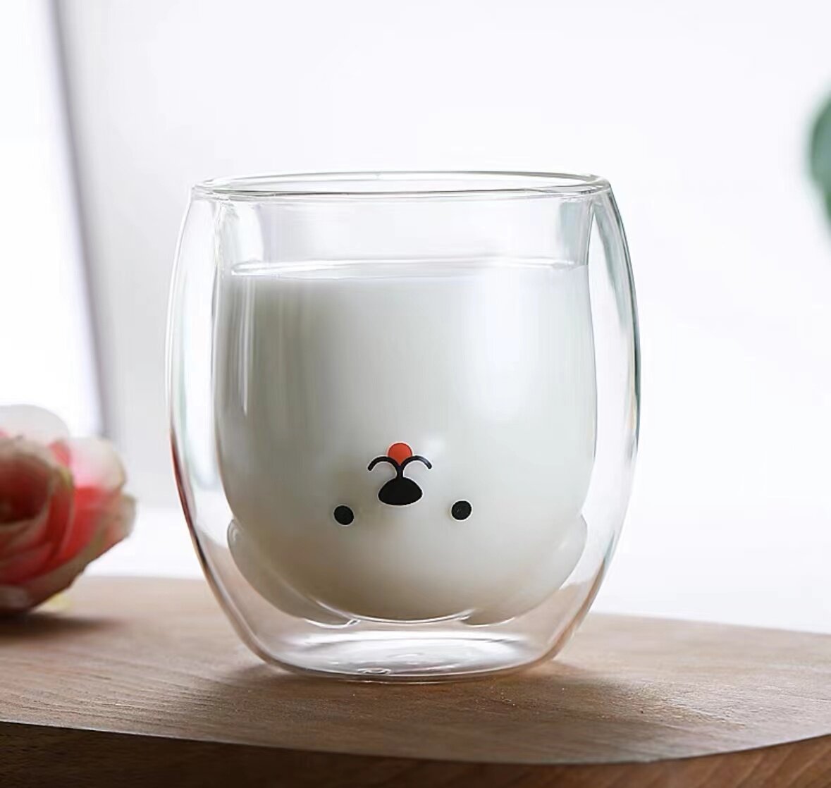 Dog double layer glass