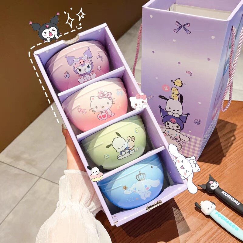 4-pack pastelliga Sanrio-skålar