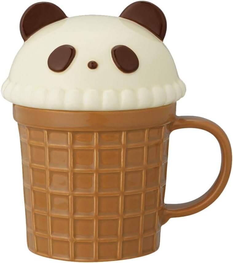 Glassformad mugg med panda-lock