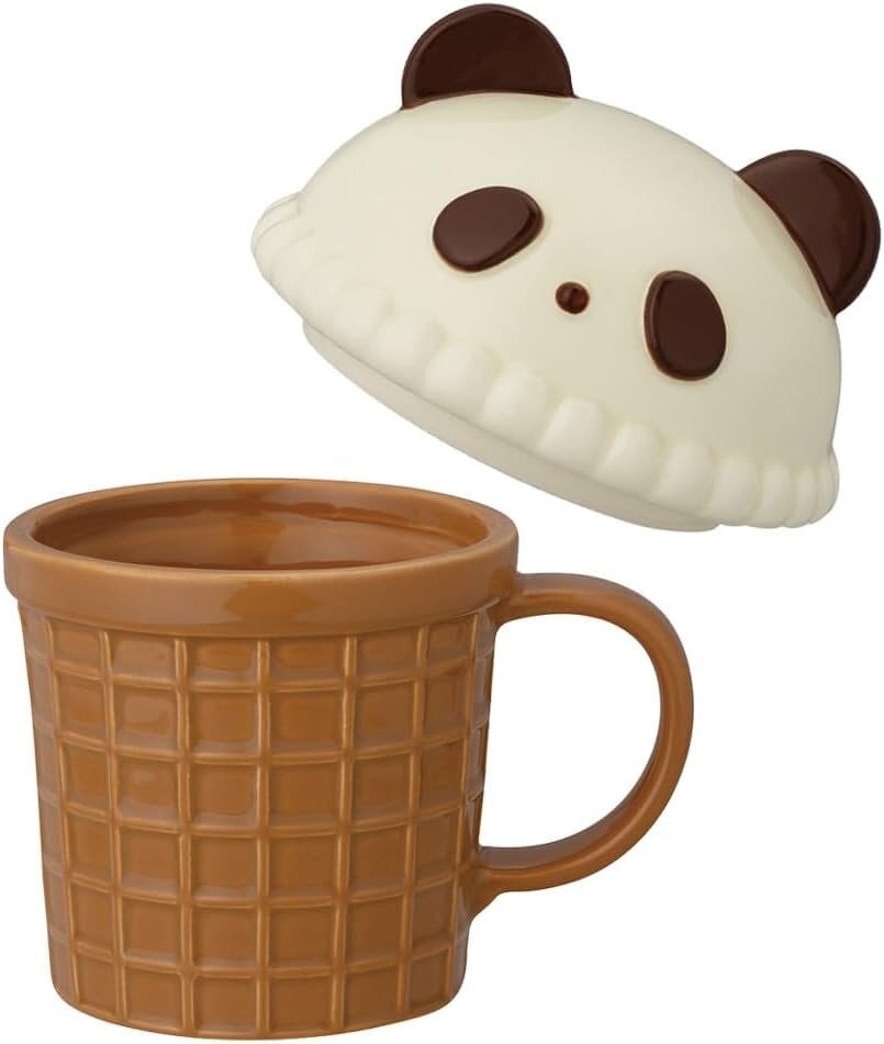 Glassformad mugg med panda-lock