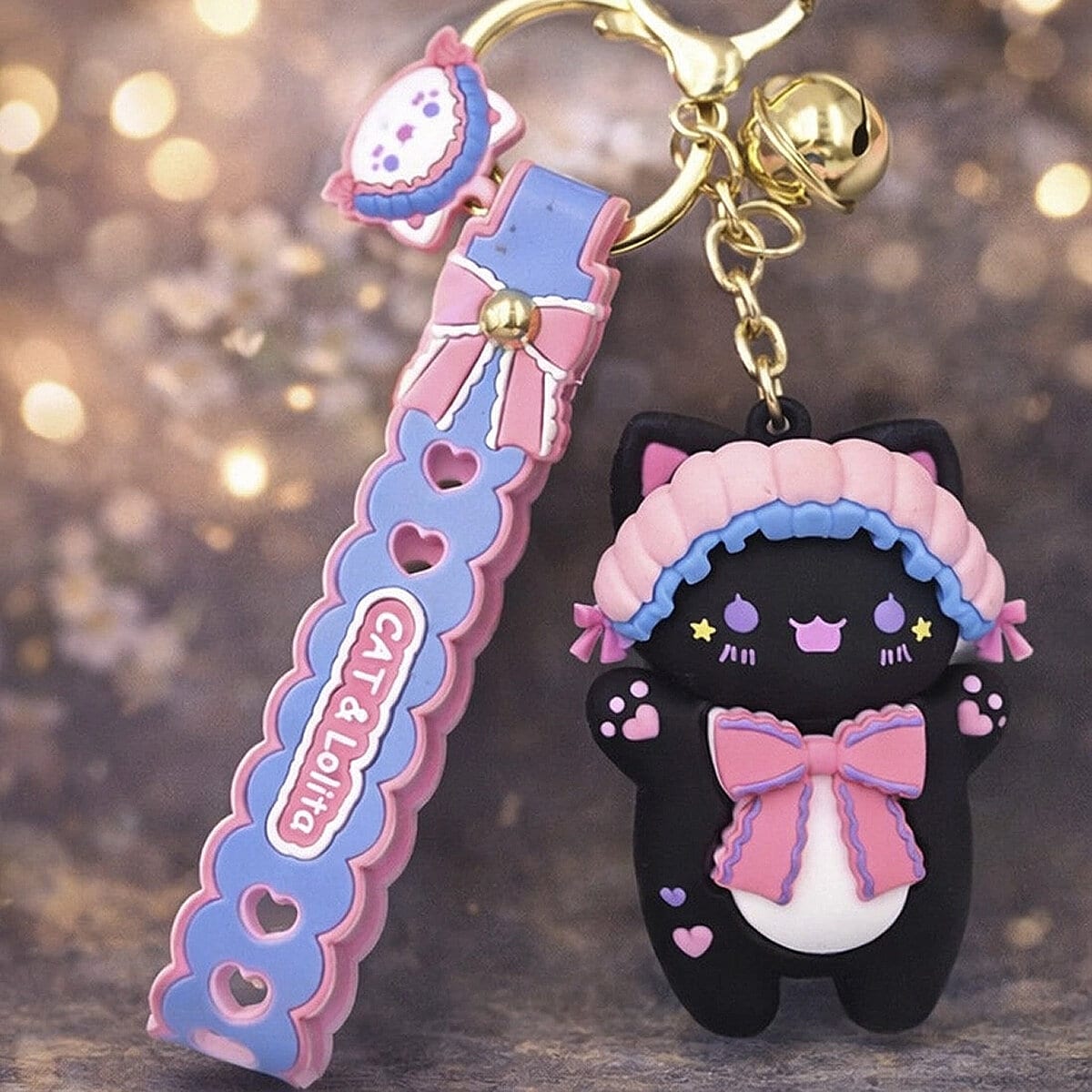 Bag Charm - Cat & Lolita Svart