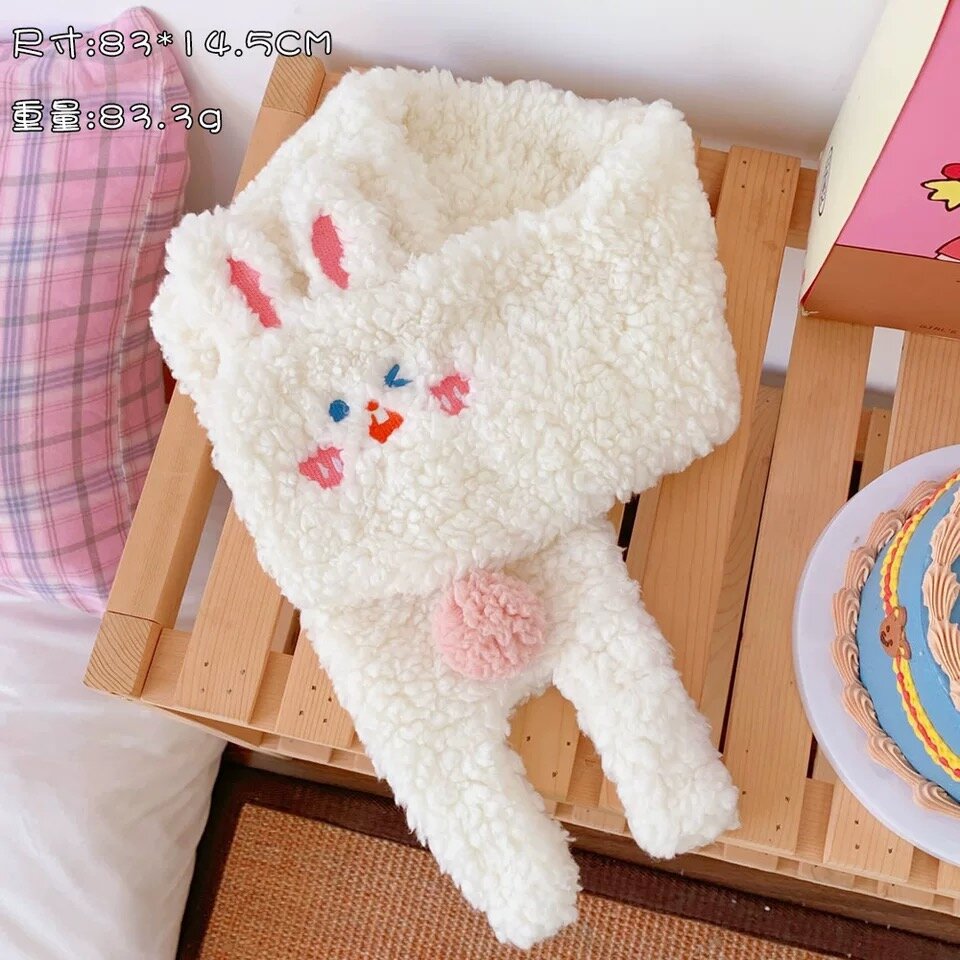 Superfluffig halsduk Bear & Bunny