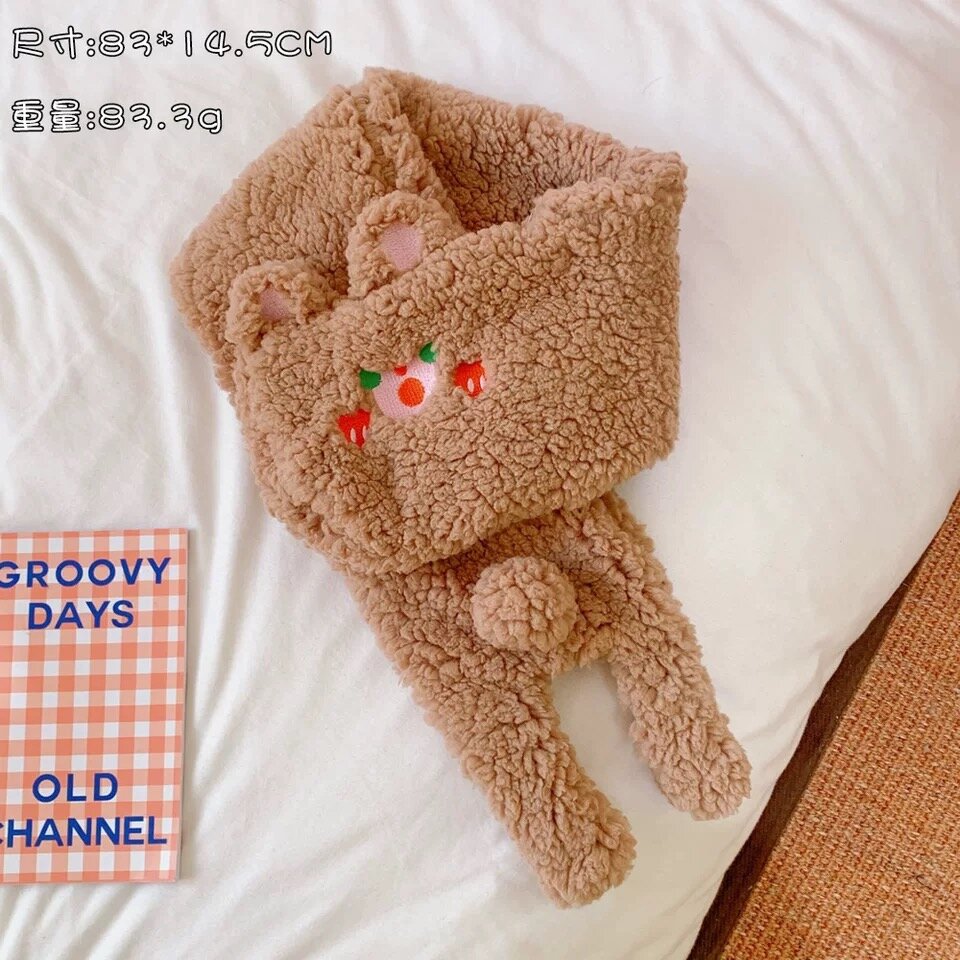 Superfluffig halsduk Bear & Bunny