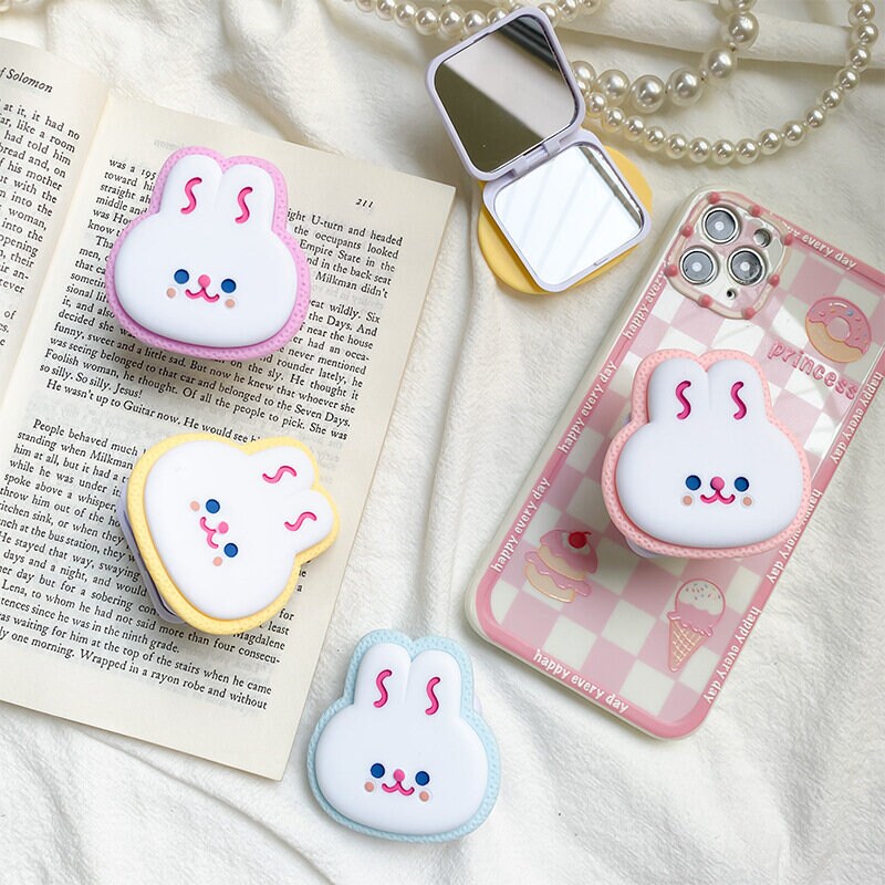 Popsocket med spegel - Kanin-kaka