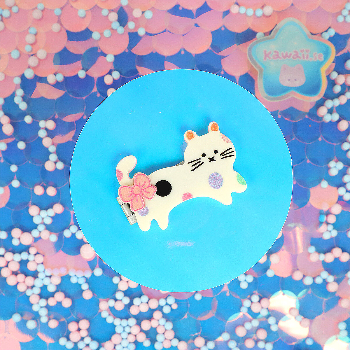 Phone Kickstand - Polka Dot Cat