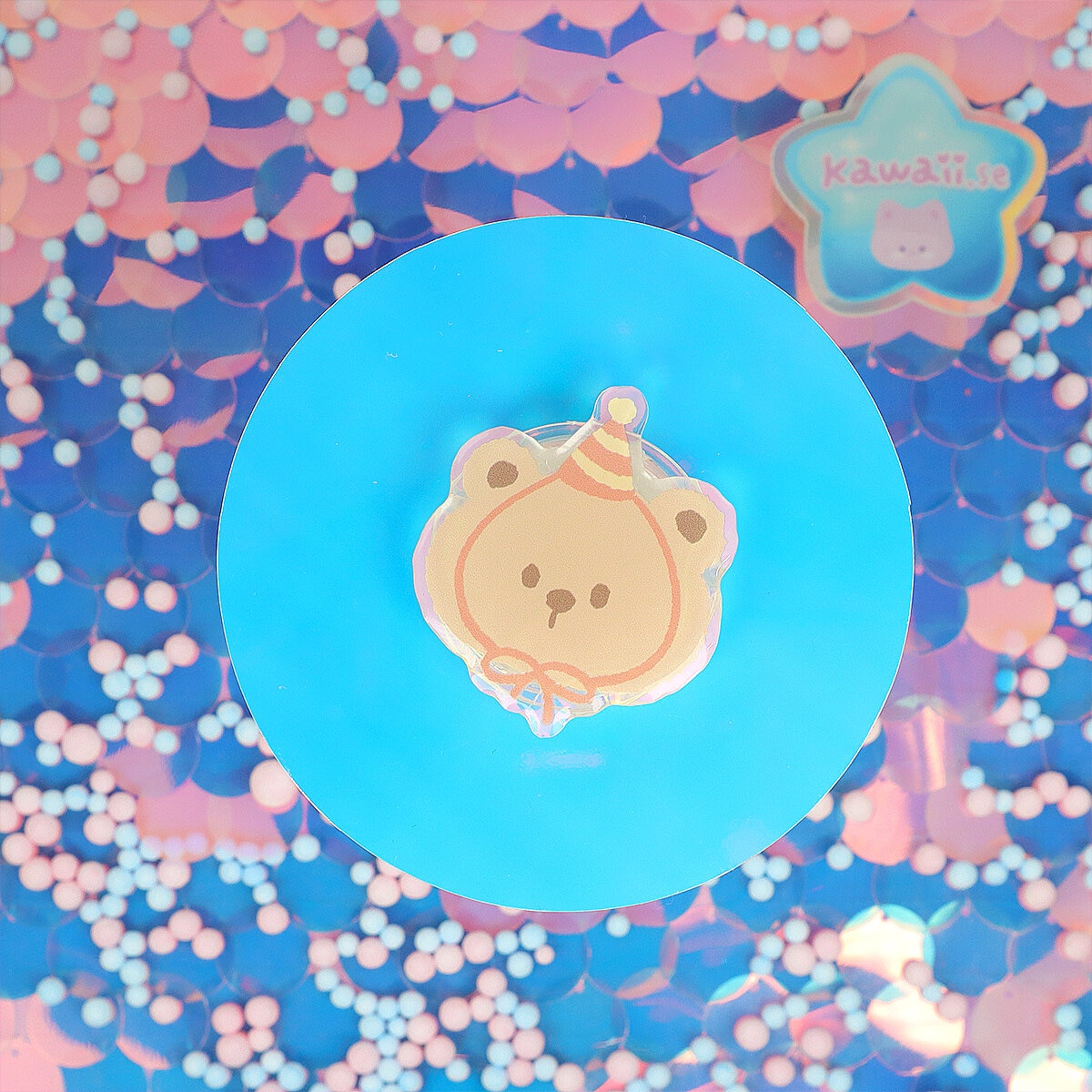 Phone Grip - Party Hat Bear