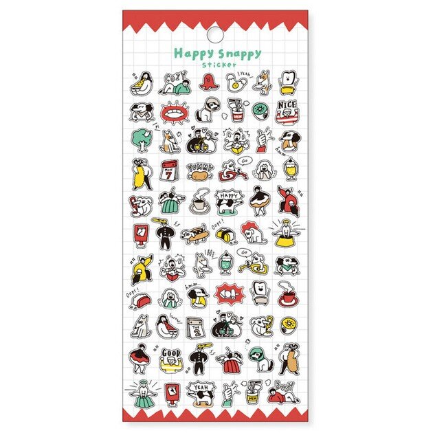 Stickersark - Happy Snappy Red